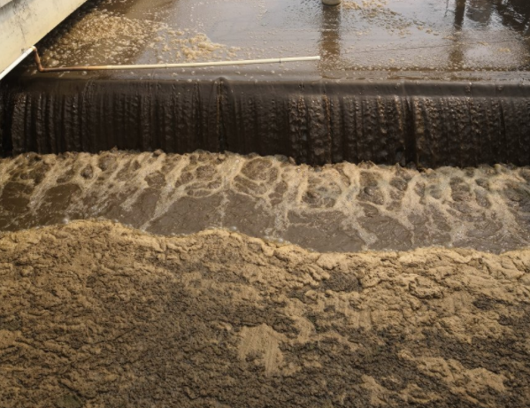 (圖:生化好氧池污水起泡)